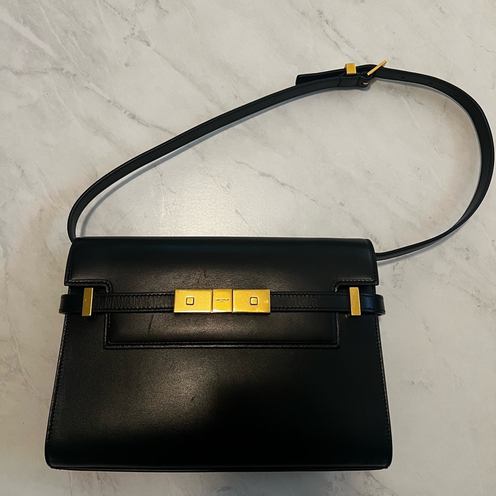 Saint Laurent Calfskin Manhattan Bag
